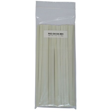 Polyvance ABS Strip, 3/8 x 1/16, 1 lb., White R03-04-04-WH